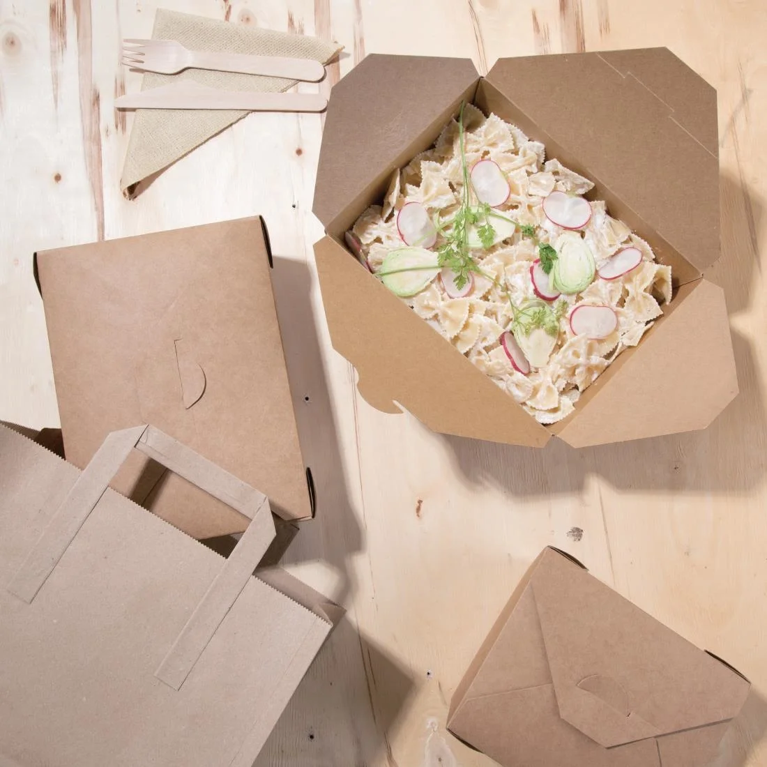 Fiesta Compostable Paperboard Food Cartons 1800ml / 63oz (Pack of 200) - Image 4