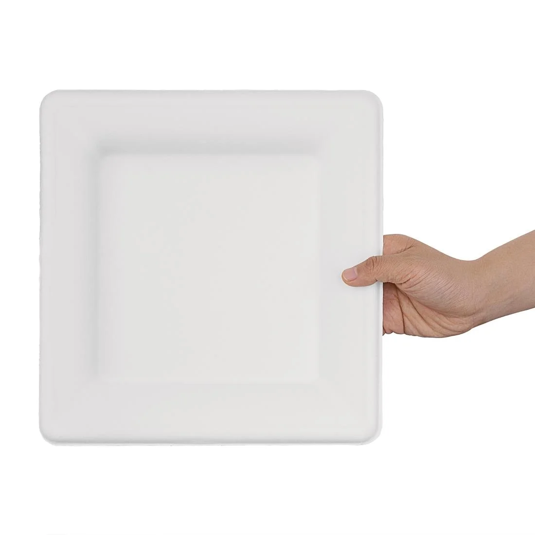Fiesta Compostable Bagasse Square Plates 261mm (Pack of 50) - Image 2