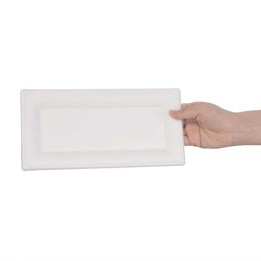 Fiesta Compostable Bagasse Rectangular Plates 258mm (Pack of 50) - Image 3