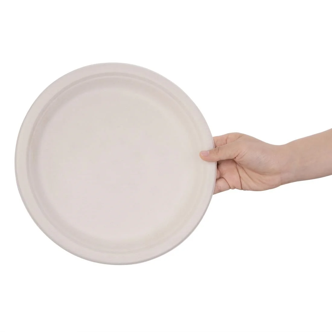 Fiesta Compostable Bagasse Round Plates Natural Colour 260mm (Pack of 50) - Image 4