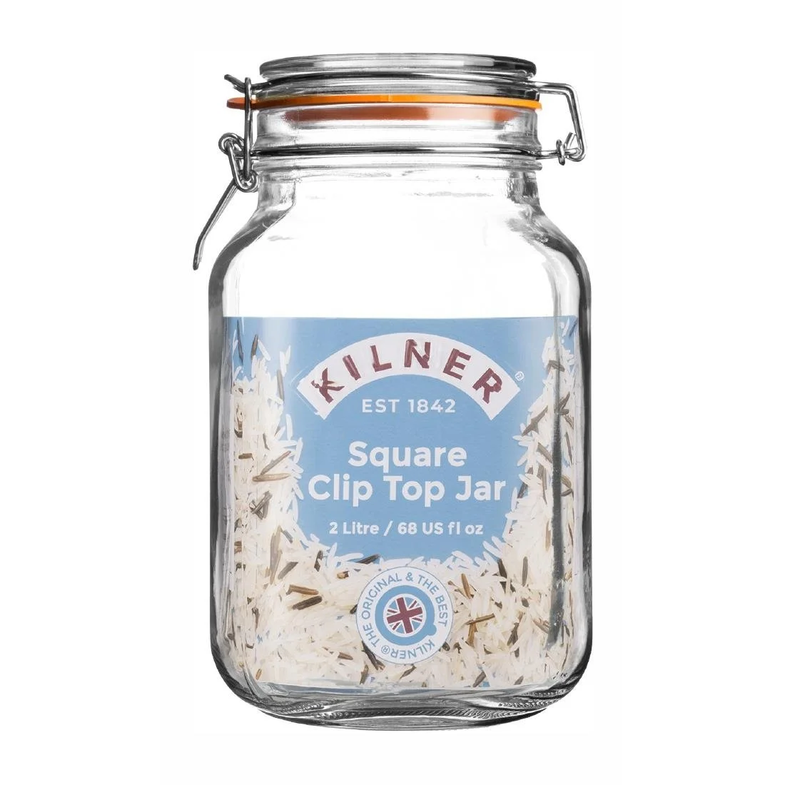 Kilner Clip Top Square Jar 2000ml - Image 2