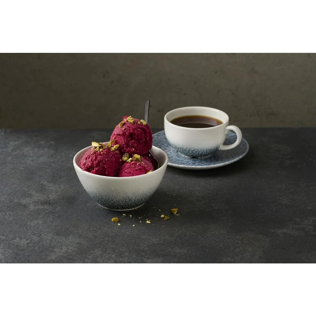 Churchill Studio Prints Raku Topaz Blue Deep Bowls 240ml (12 Pack) - Image 5