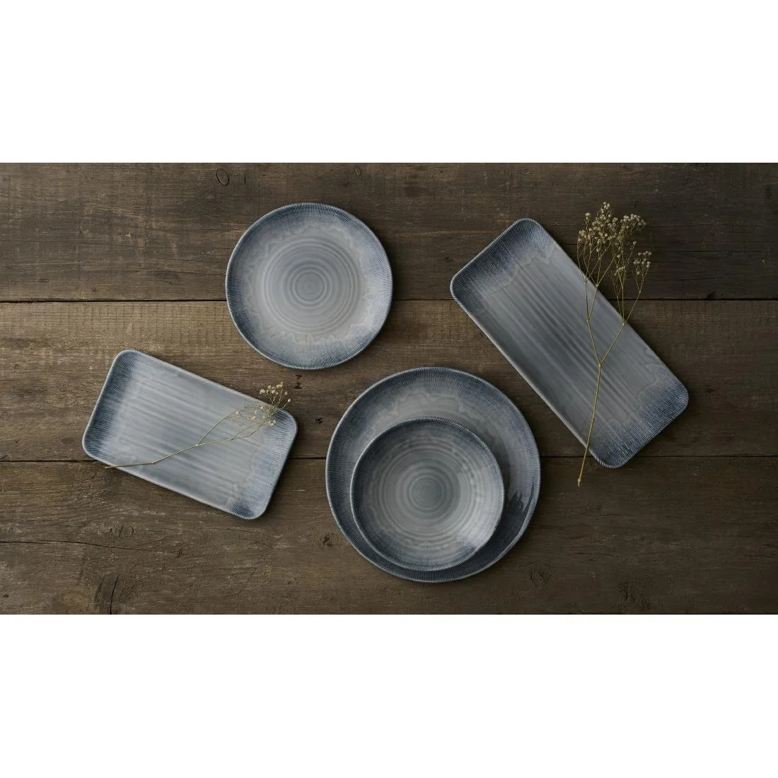 Dudson Harvest Flux Grey Organic Coupe Bowls 250mm (12 Pack) - Image 2