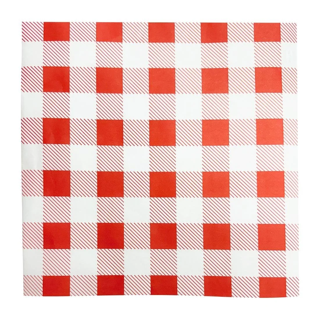 Fiesta Compostable Red Gingham Greaseproof Sheets 250x250mm (200 Pack)