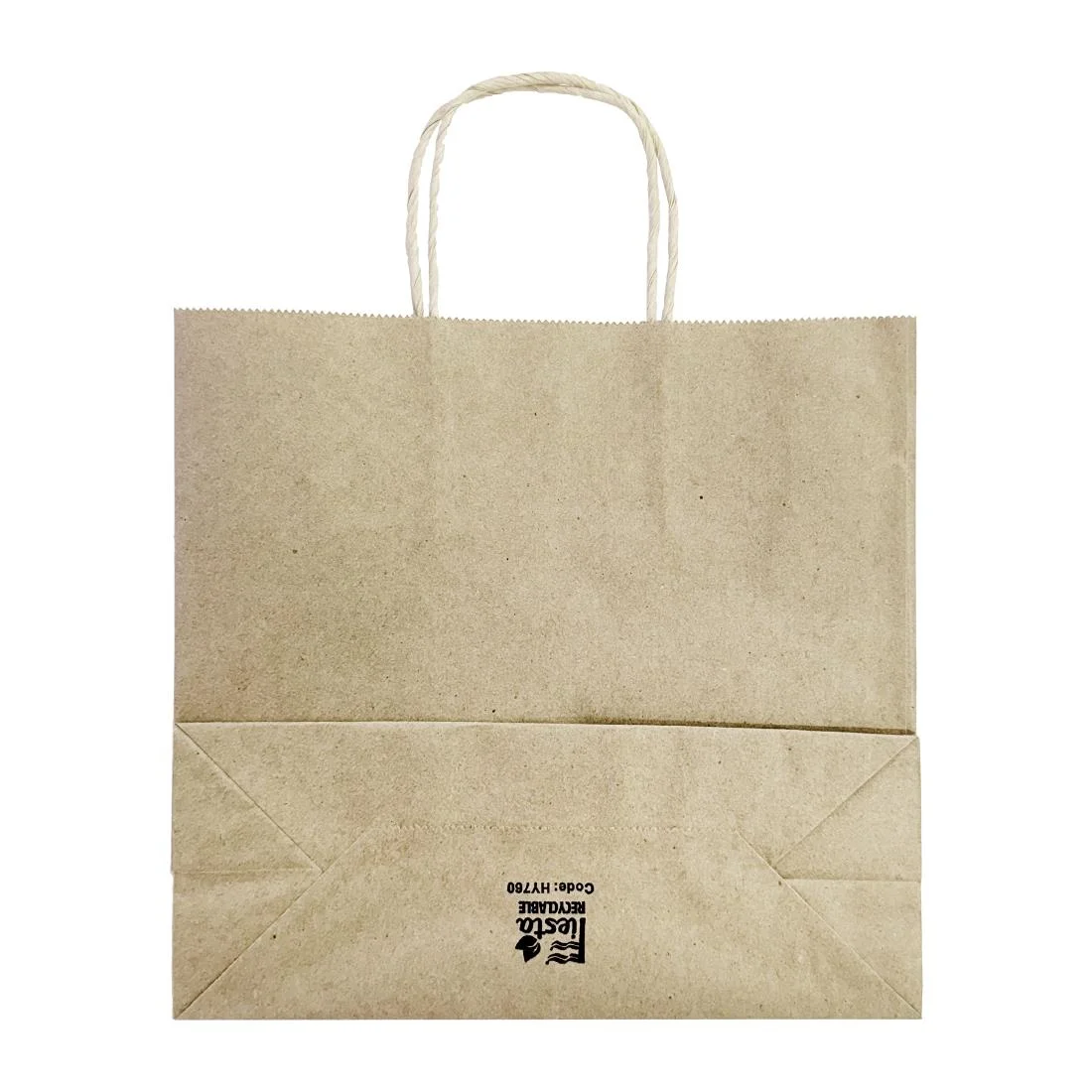 Fiesta Recyclable Twist Handle Brown Paper Bags Small (250 Pack) - Image 2
