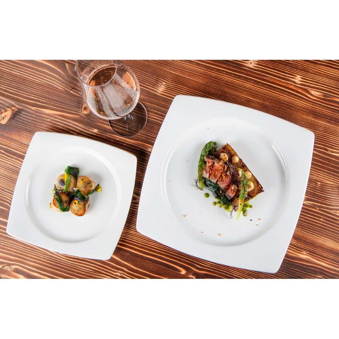Elia Glacier Fine China Square Plates 190mm (6 Pack) - Image 2
