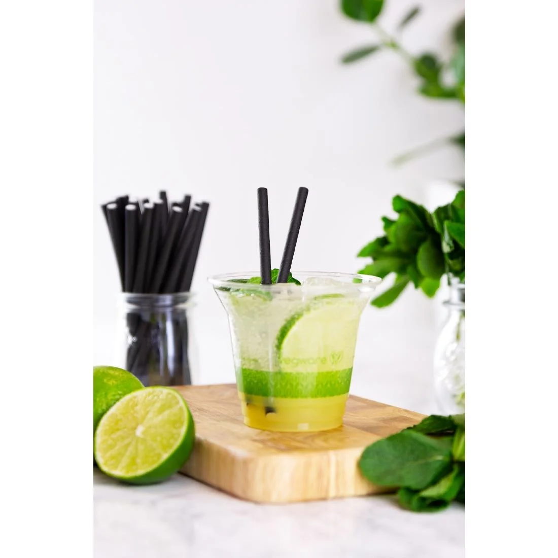 Vegware Slim Cold Cups Green Tree PLA 96-Series 256ml (1000 Pack) - Image 2