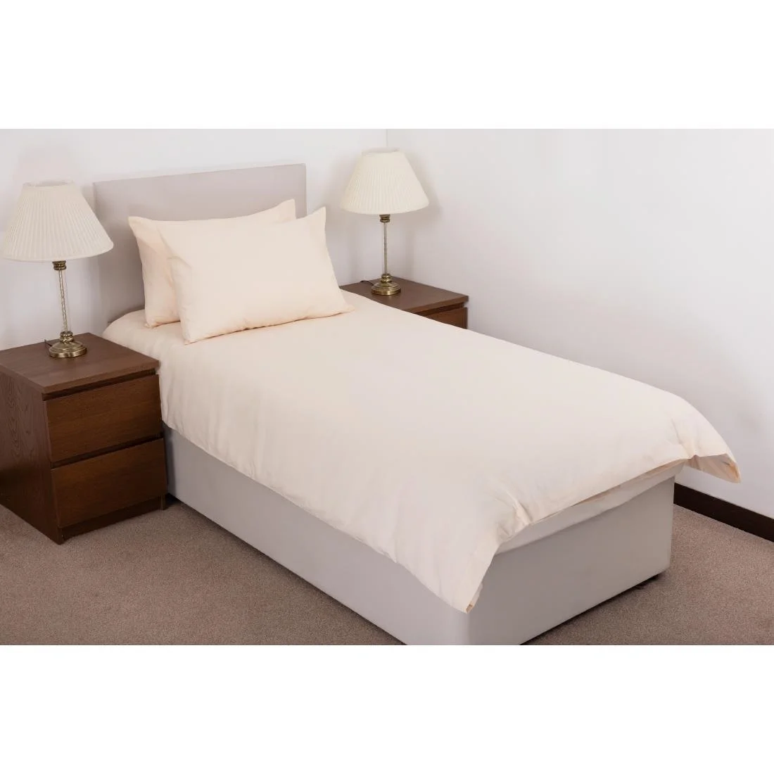 Mitre Essentials Temir Duvet Cover Oatmeal Single Open