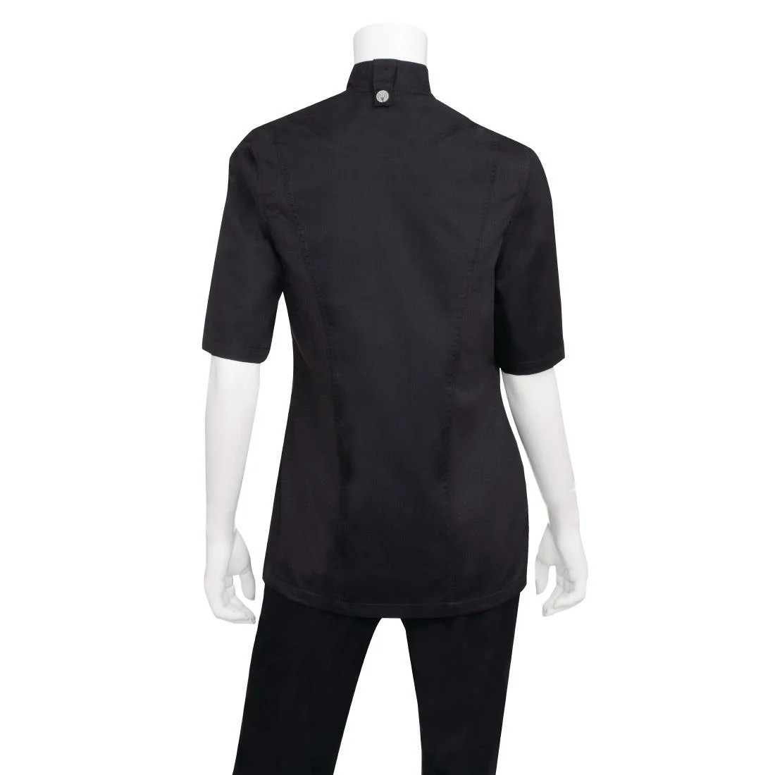 Chef Works Womens Springfield Black Zip Chefs Jacket - Image 4