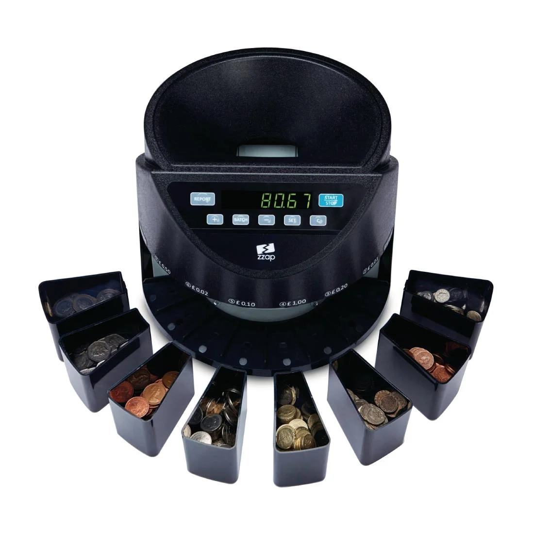ZZap CS20 GBP Coin Counter & Sorter 220 coins/min GBP - Image 3