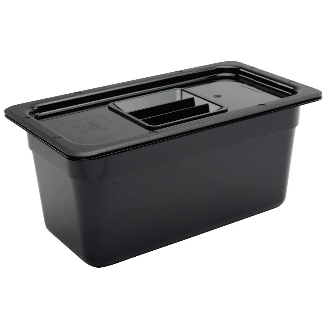 Vogue Polycarbonate 1/3 Gastronorm Container 150mm Black - Image 3