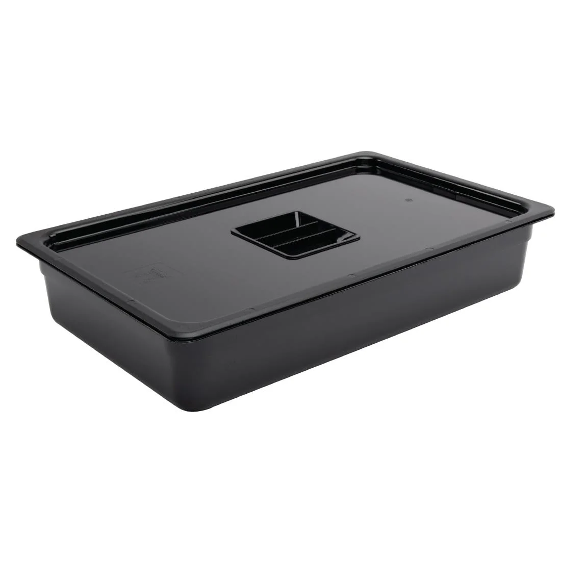 Vogue Polycarbonate 1/1 Gastronorm Container 100mm Black - Image 3