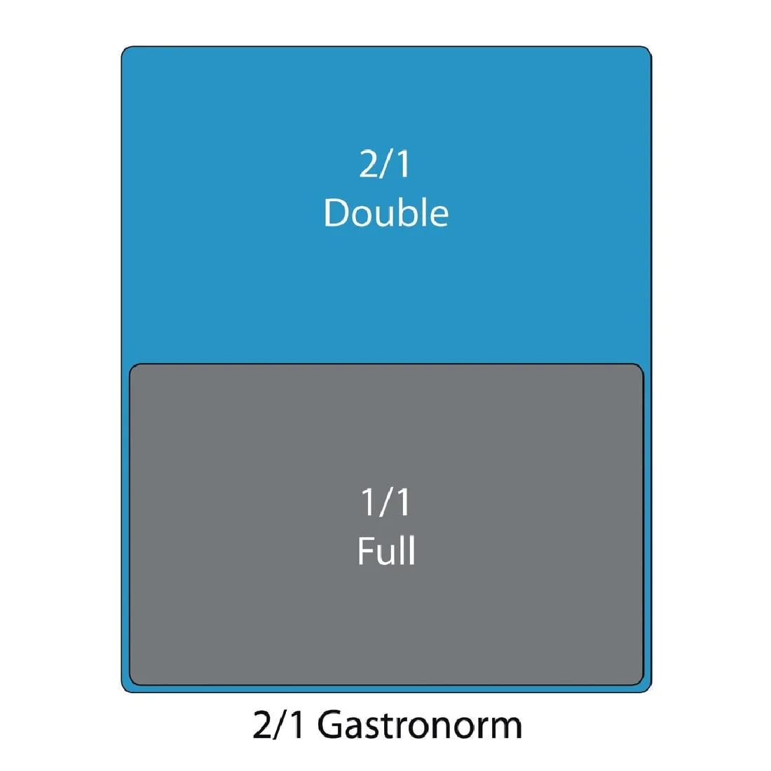 Vogue Stainless Steel 2/1 Double Size Gastronorm Pan 150mm - Image 2