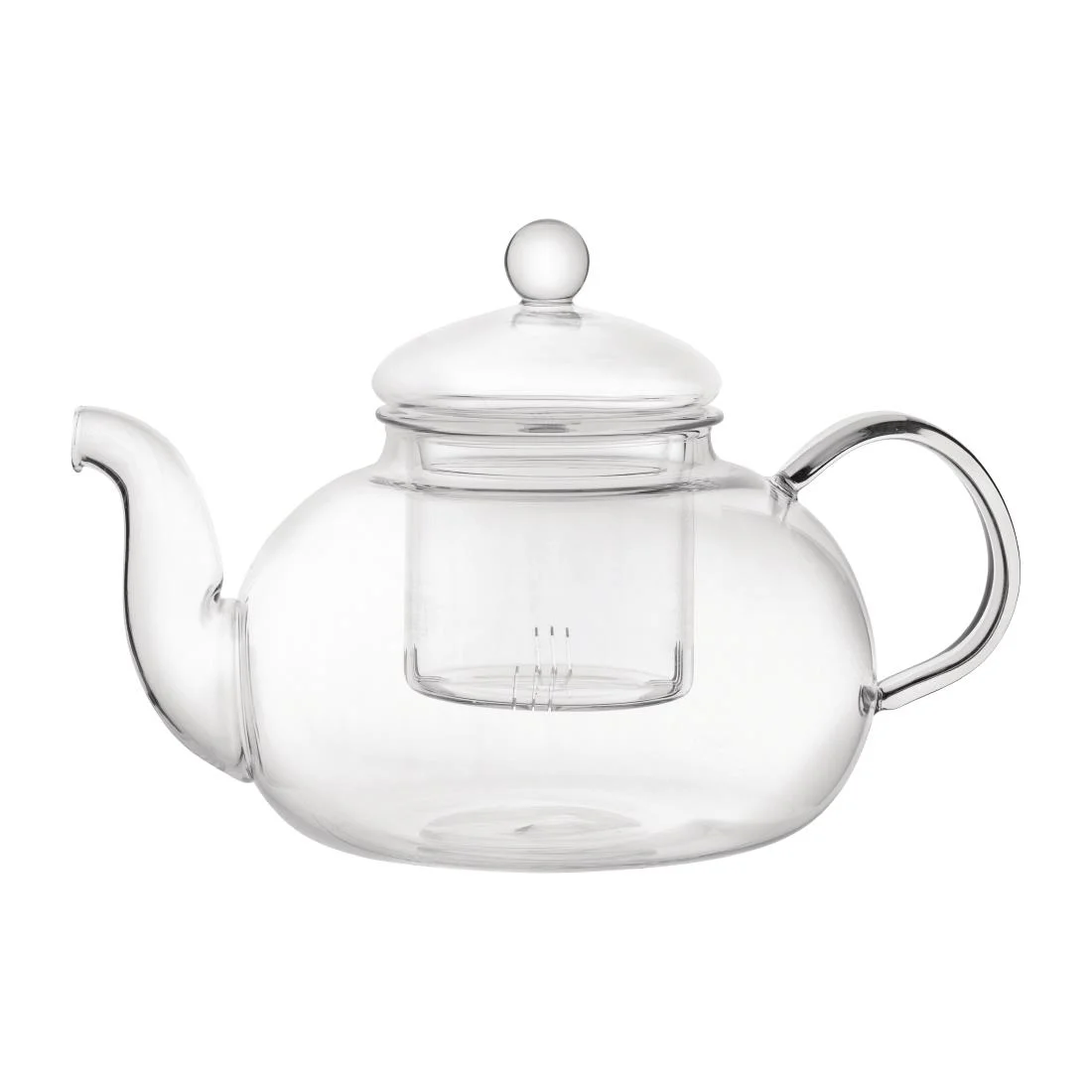 Utopia Long Island Glass Teapot 1Ltr (Box 6)