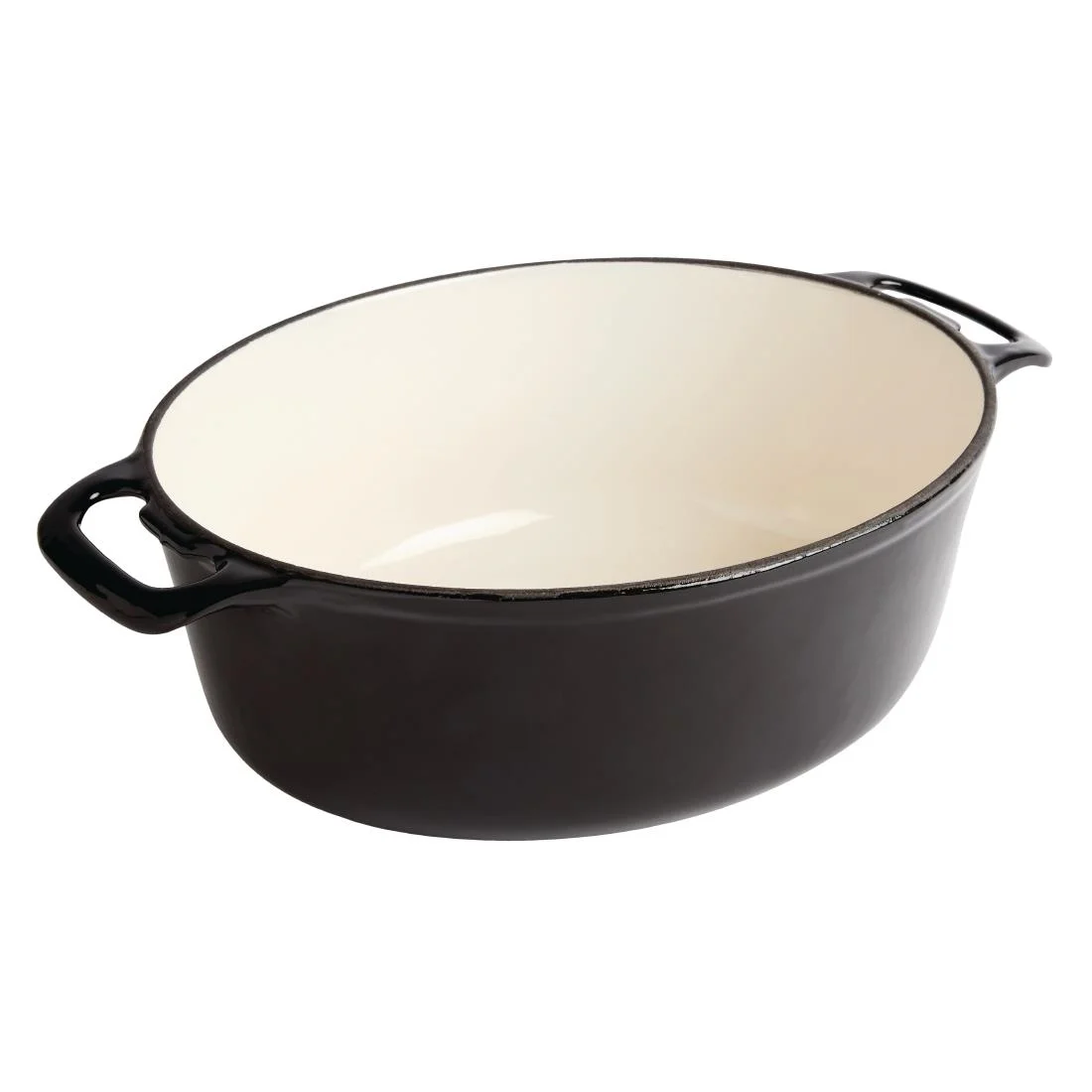 Vogue Black Oval Casserole Dish 6Ltr - Image 2