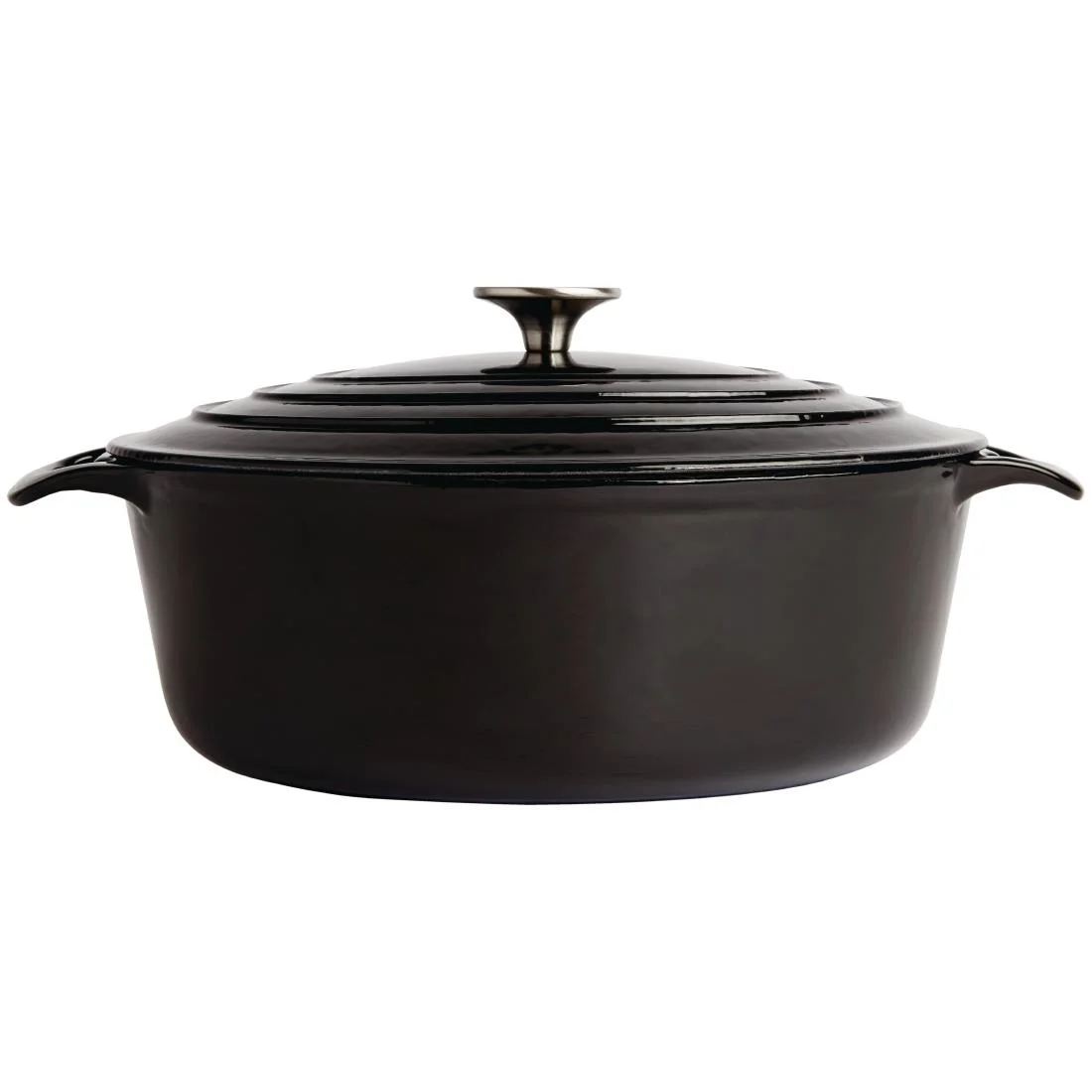Vogue Black Oval Casserole Dish 6Ltr - Image 3