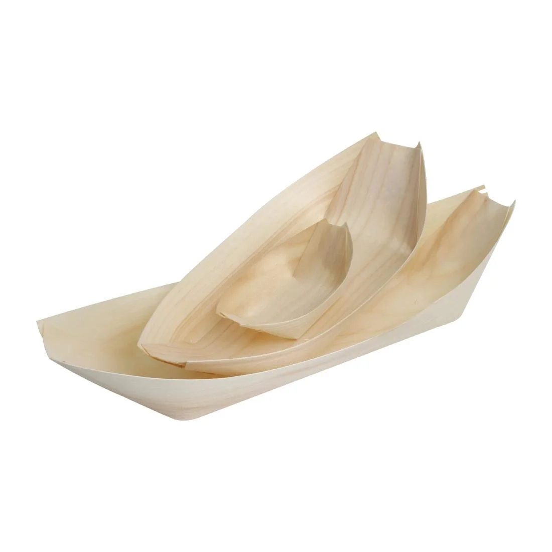 Fiesta Compostable Wooden Sushi Boats Small 80mm (Pack of 100) - Image 2