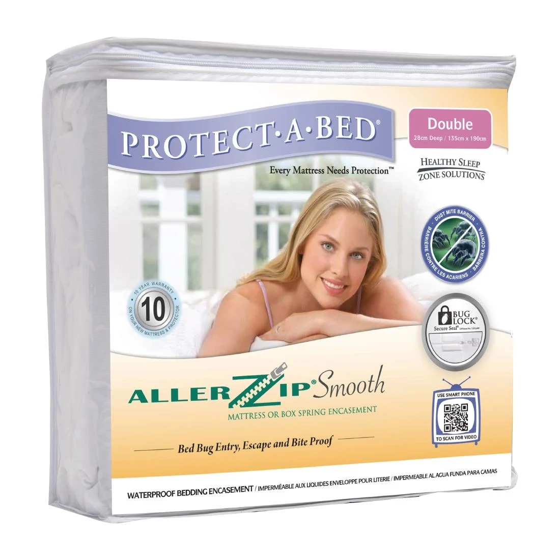 Mitre Comfort Allerzip Smooth Mattress Protector Super King