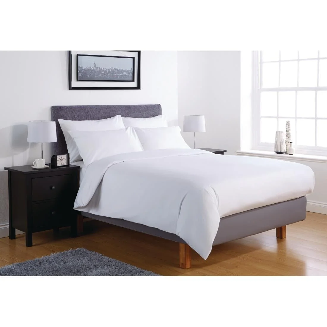 Mitre Comfort Percale Flat Sheet White Double - Image 2