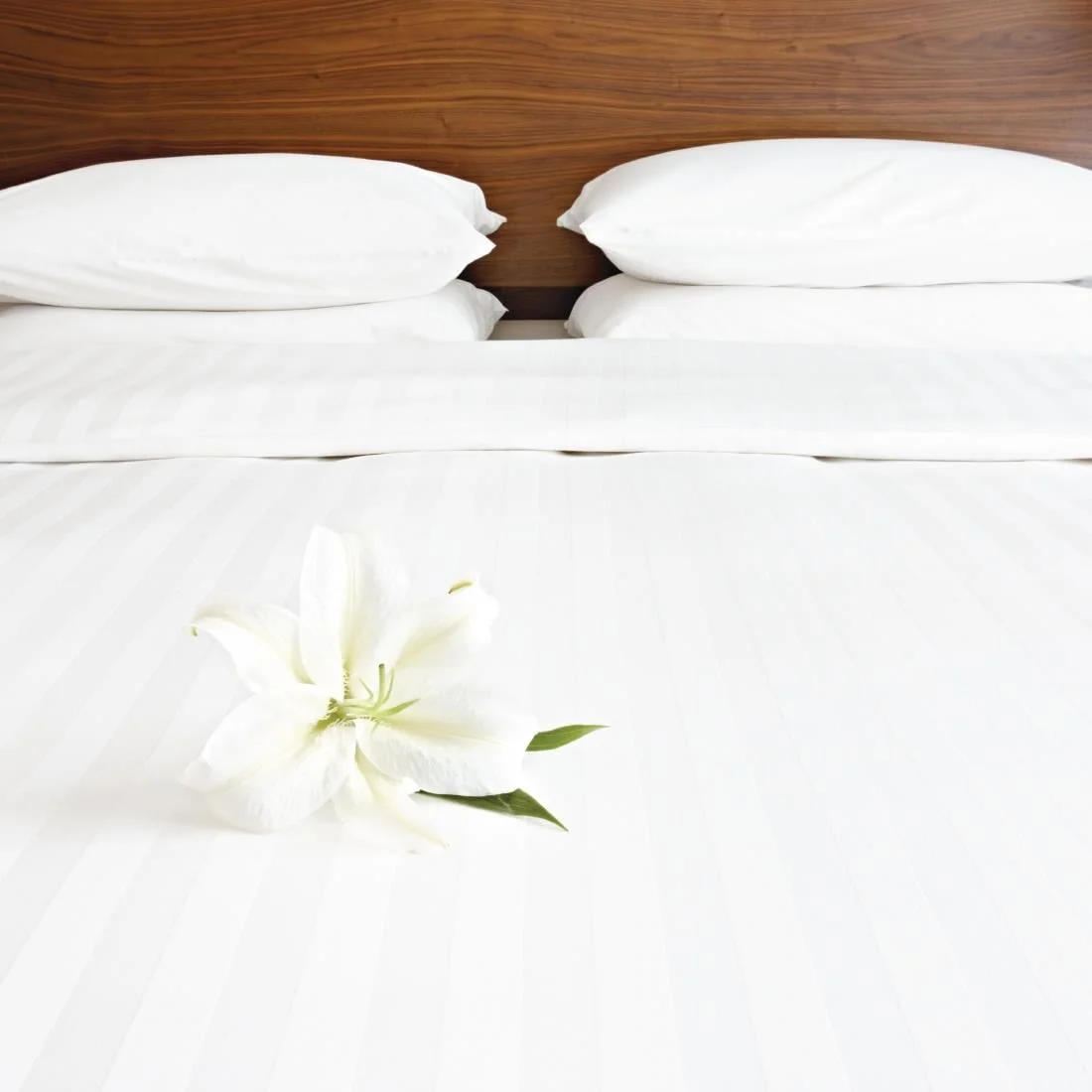 Mitre Comfort Satin Flat Sheet White King Size - Image 2