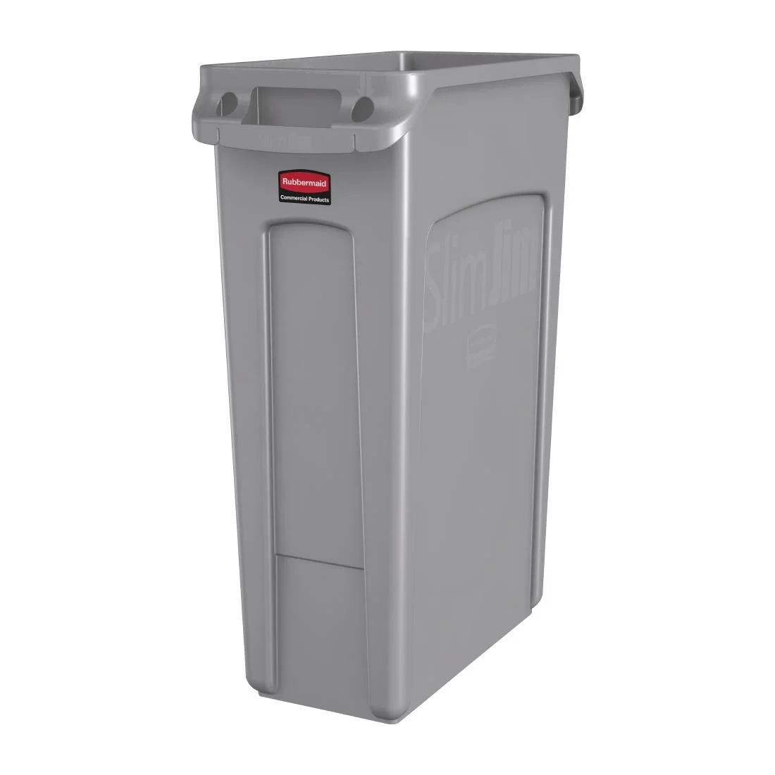 Rubbermaid Slim Jim Container with Venting Channels Grey 87Ltr - Image 1