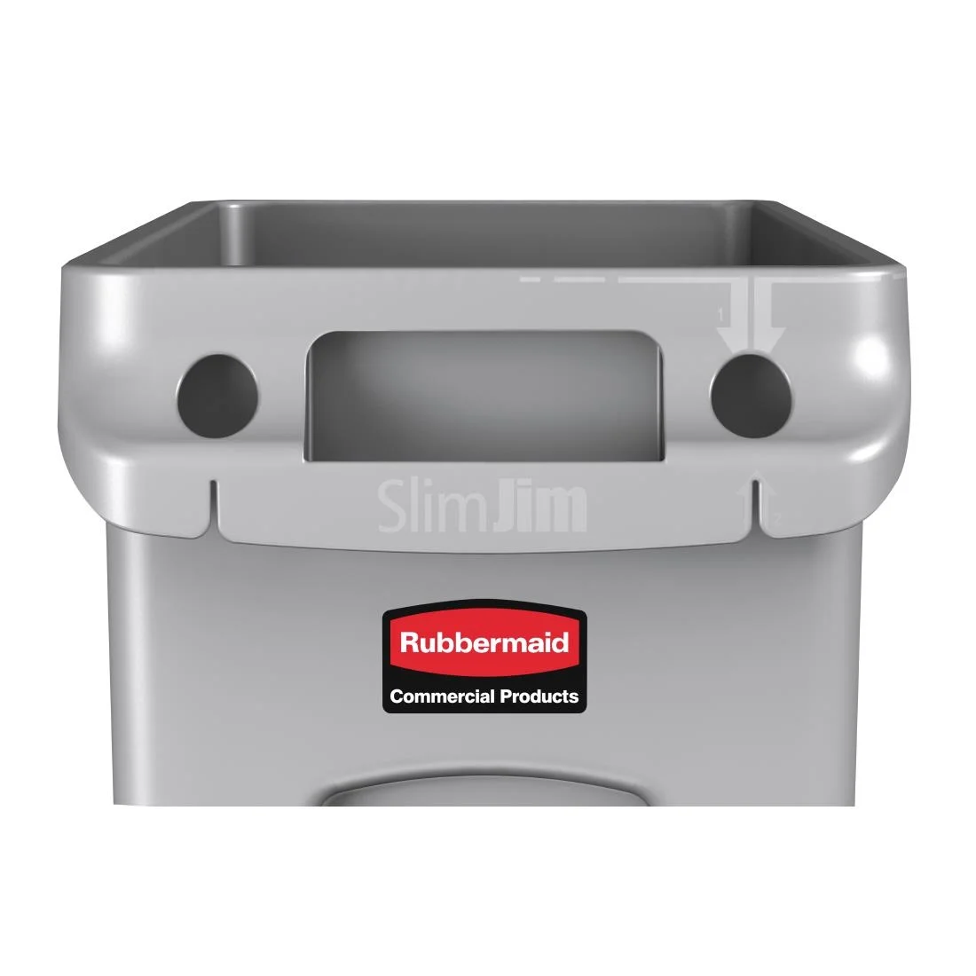 Rubbermaid Slim Jim Container with Venting Channels Grey 87Ltr - Image 3