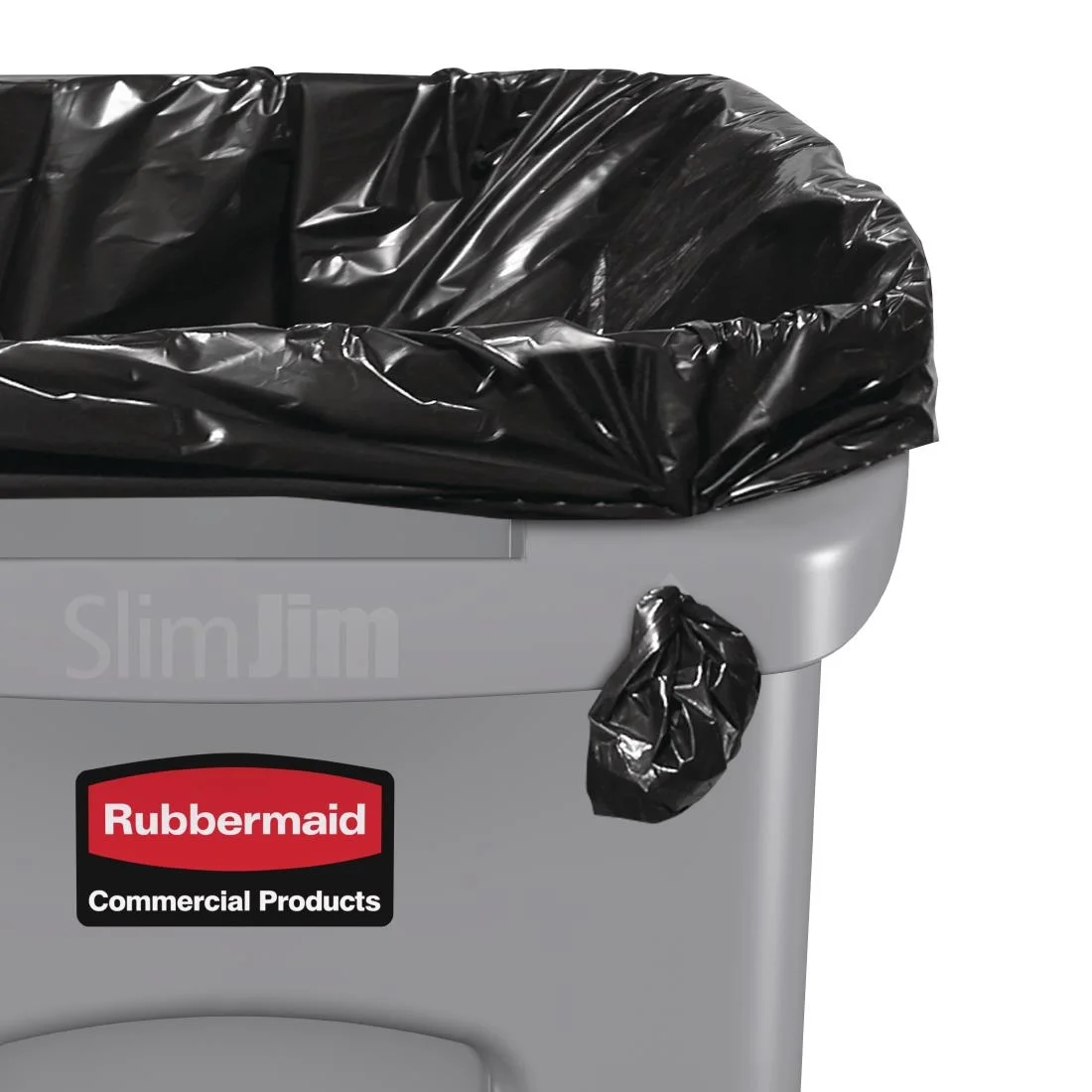 Rubbermaid Slim Jim Container with Venting Channels Grey 87Ltr - Image 4