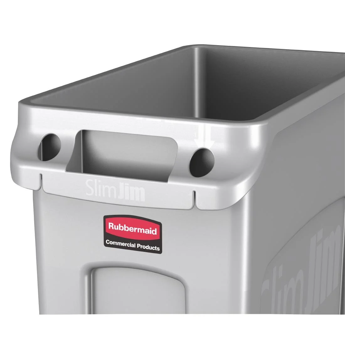 Rubbermaid Slim Jim Container with Venting Channels Grey 87Ltr - Image 5