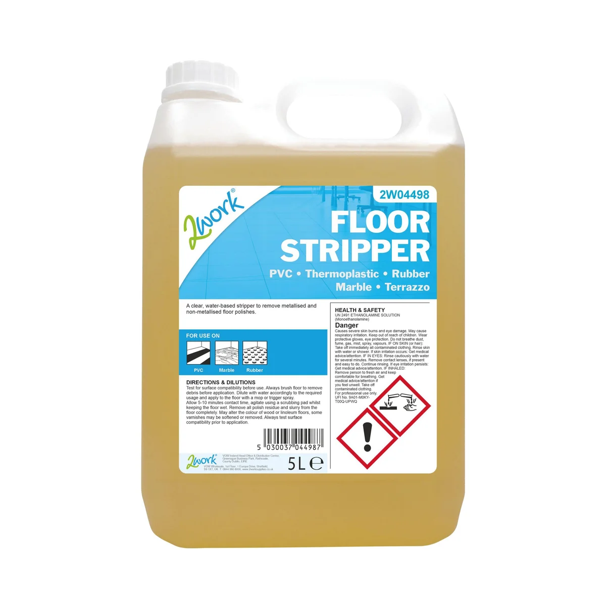 2Work Floor Stripper 5 Litre 2W04498 - Image 1