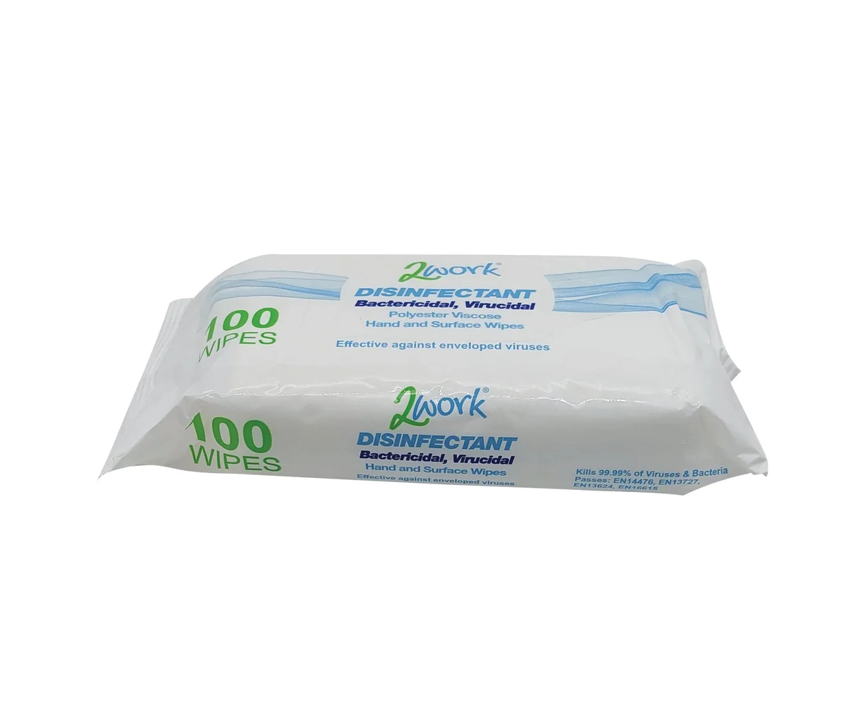 2Work Disinfectant Bactericidal Viricidal Wipes (Pack of 100) 2W07385 - Image 2