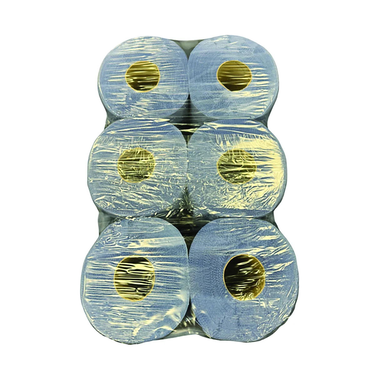 2Work 2-Ply Embossed Centrefeed Roll 50m Blue (Pack of 6) 2W10167 - Image 4