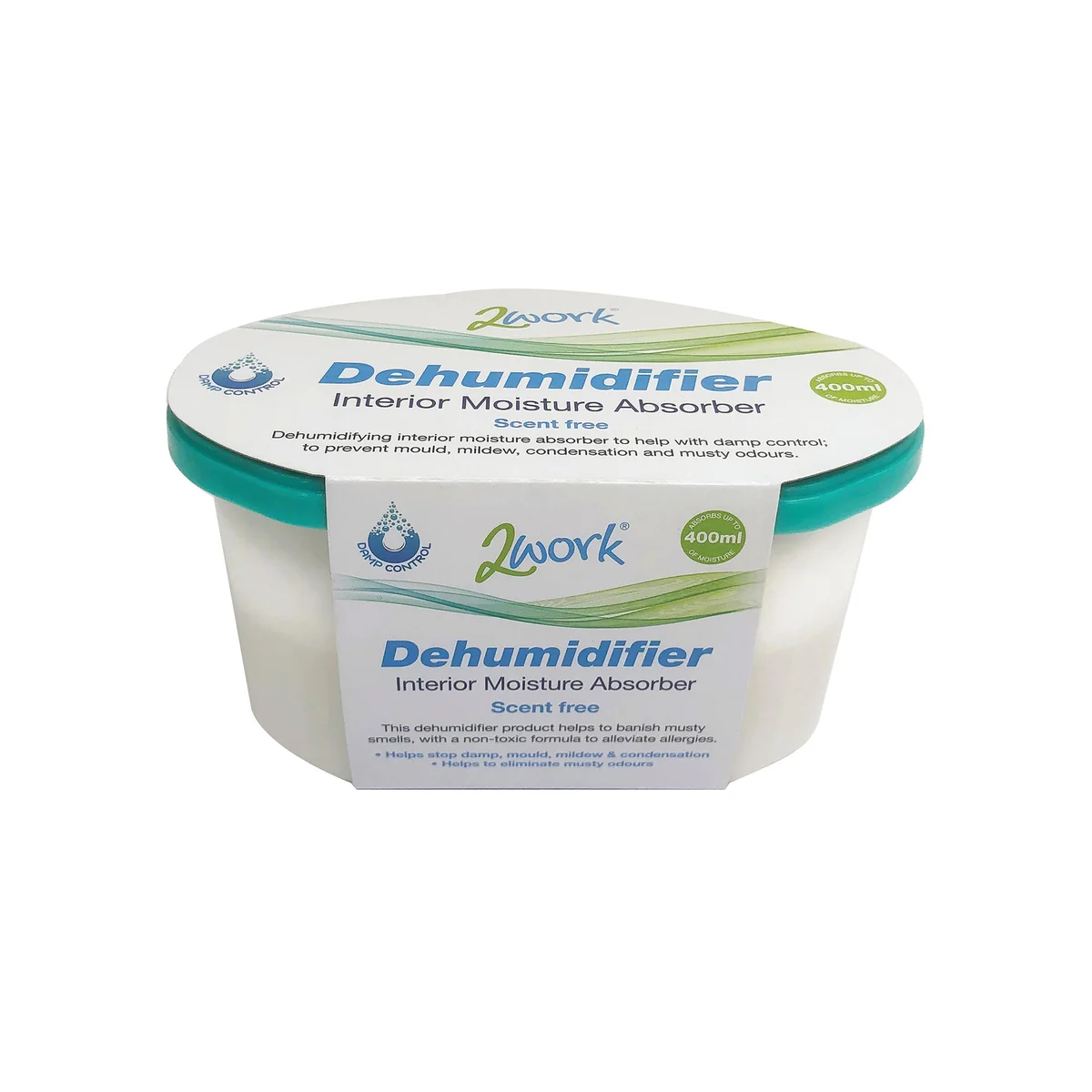 2Work Scent Free Moisture Absorber Dehumidifier 180g 2W10174 - Image 3