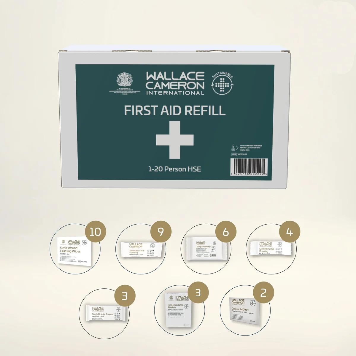 2Work Eco-Friendly 20 Person HSE First Aid Kit Refill 2W10245 - Image 2