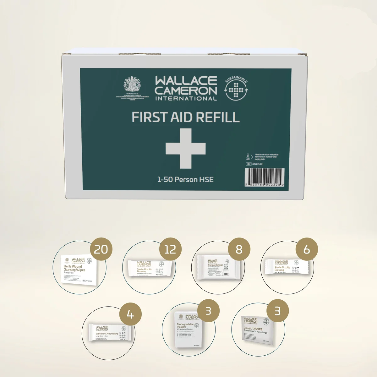 2Work Eco-Friendly 50 Person HSE First Aid Kit Refill 2W10246 - Image 2