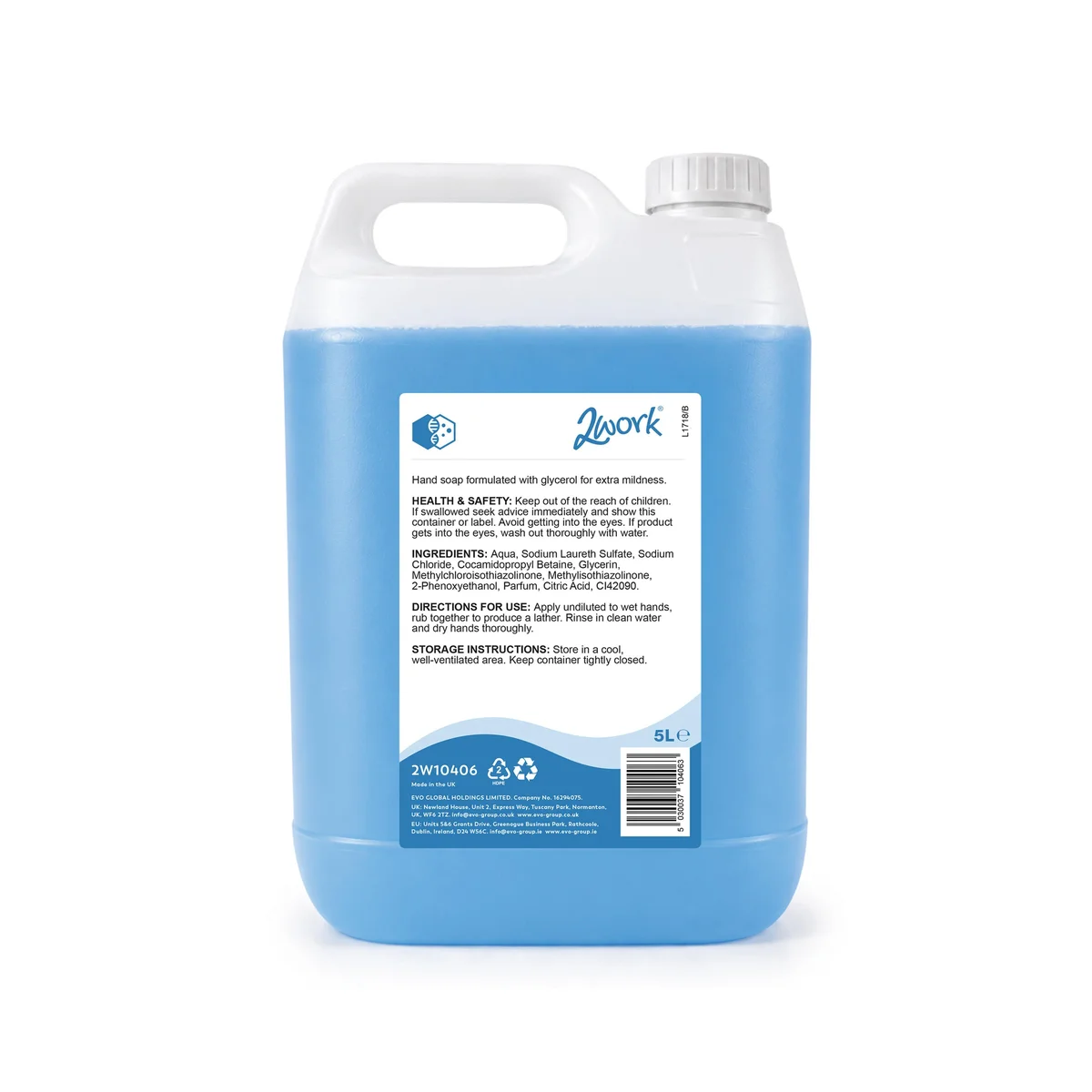 2Work BioTech Hand Soap Coconut 5 Litre (Pack of 2) 2W10406 - Image 2