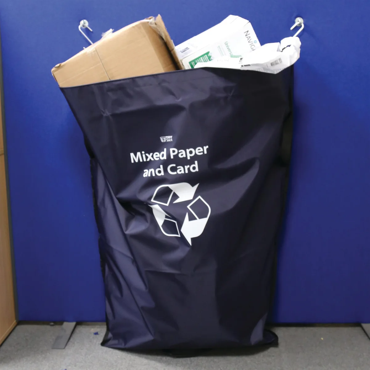 2Work Tidy Sack Mixed Paper and Card in Vinyl Blue 2W10738 - Image 2