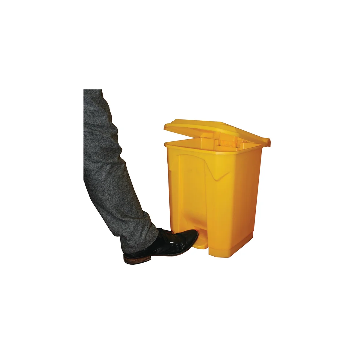 2Work Pedal Bin 30 Litre Yellow 2W10777 - Image 2