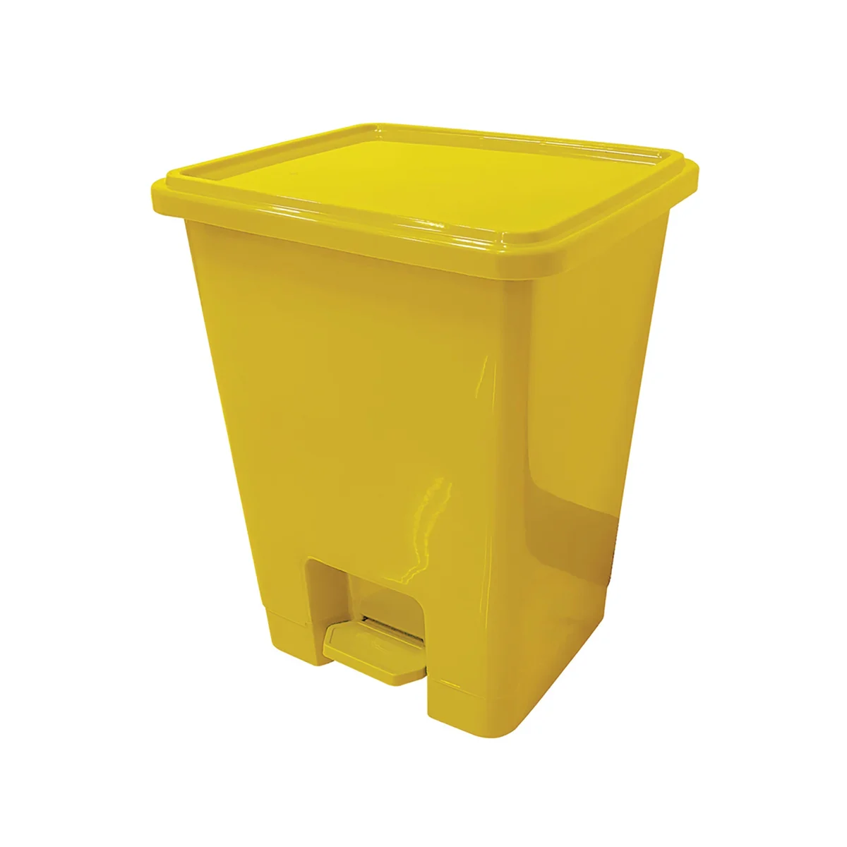 2Work Pedal Bins 15 Litre Yellow (Pack of 3) 2W10792 - Image 1