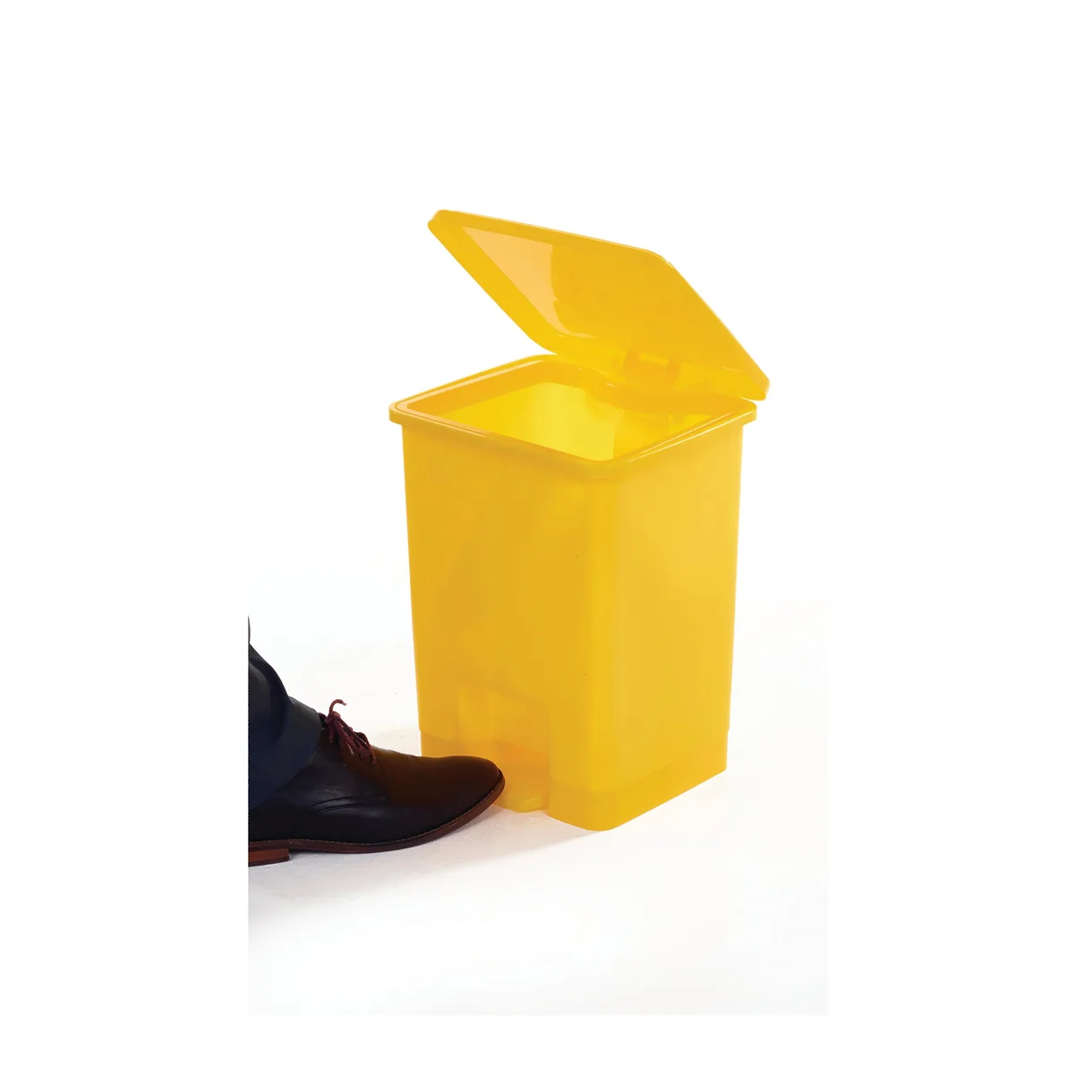 2Work Pedal Bins 15 Litre Yellow (Pack of 3) 2W10792 - Image 2