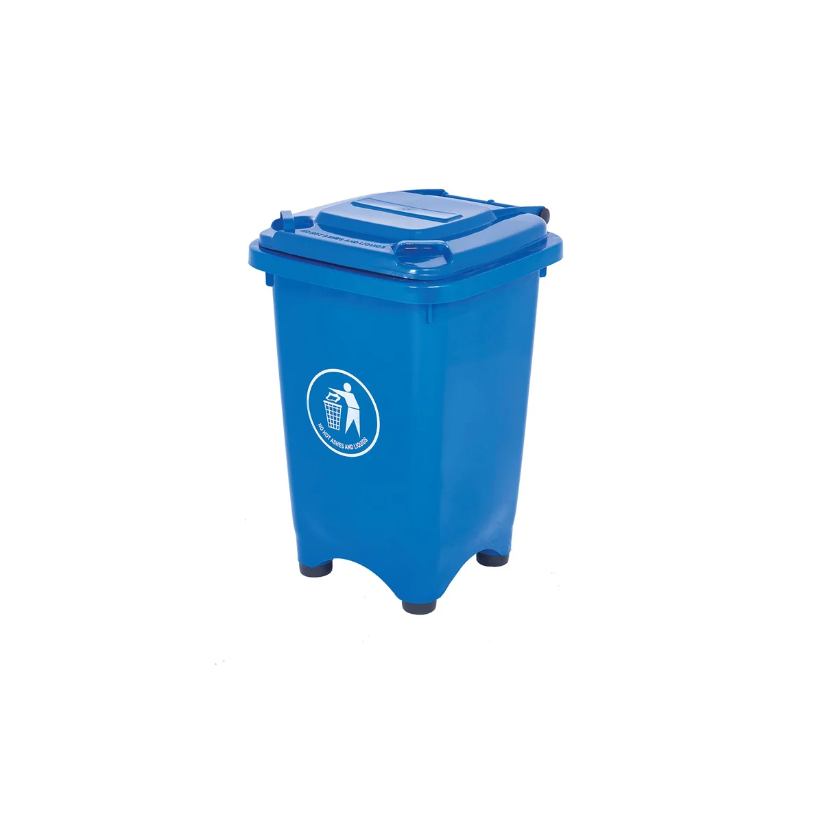 2Work Static Bin with Feet 50 Litre Blue 2W10794 - Image 2