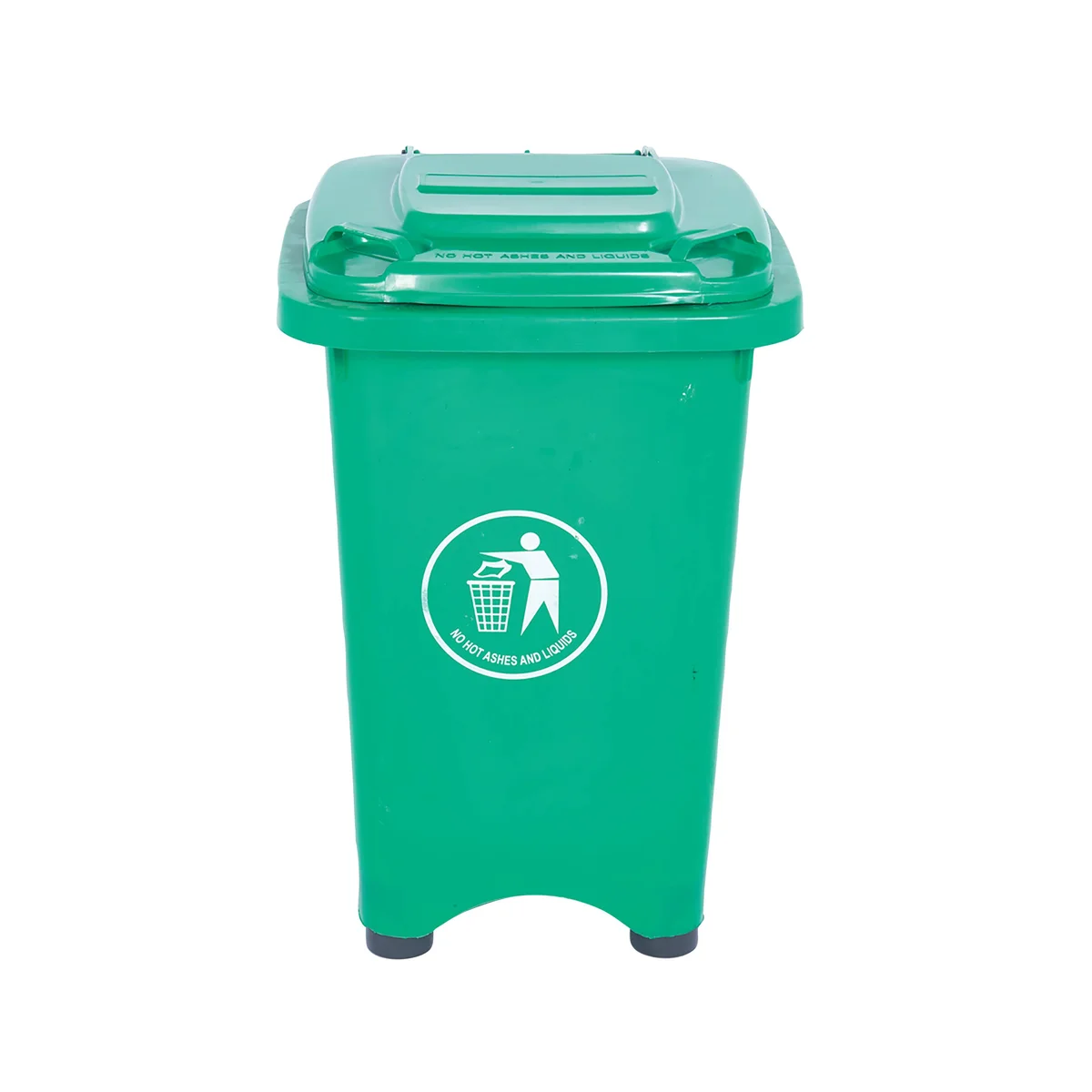 2Work Static Bin with Feet 50 Litre Green 2W10797 - Image 1
