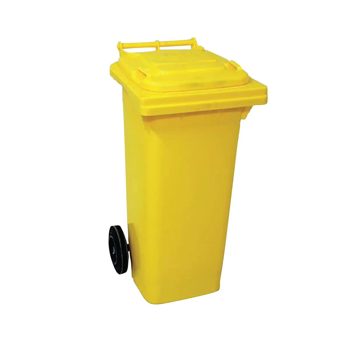 2Work Wheelie Bin 80 Litre Yellow 2W10857 - Image 1