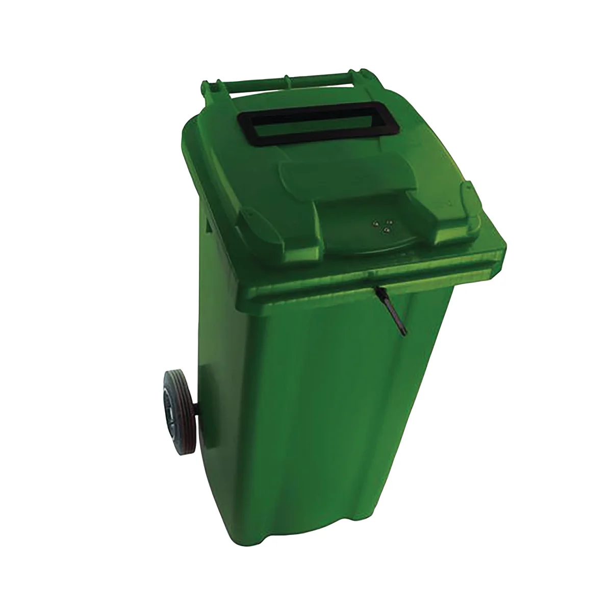 2Work Wheelie Bin Waste Slot Lid 120 Litre Green  2W10872 - Image 1