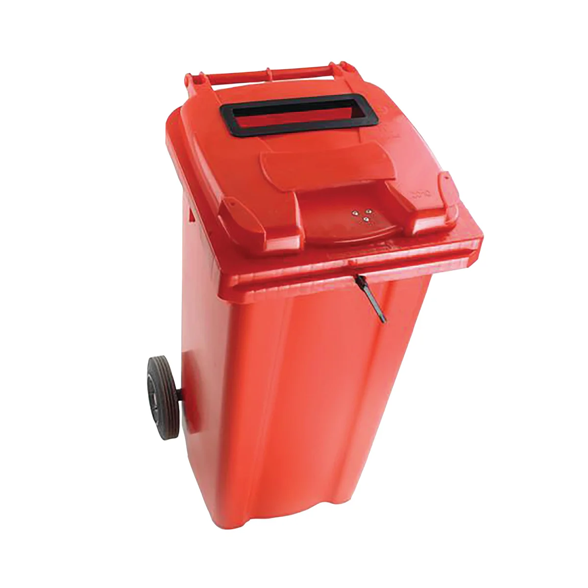 2Work Wheelie Bin Waste Slot Lid 120 Litre Red  2W10874 - Image 1