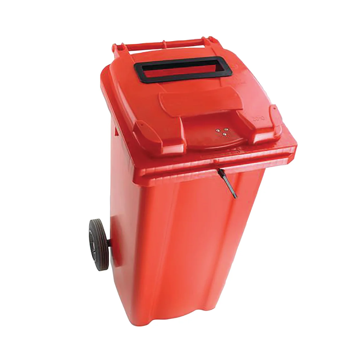 2Work Wheelie Bin Waste Slot Lid 140 Litre Red  2W10879 - Image 1