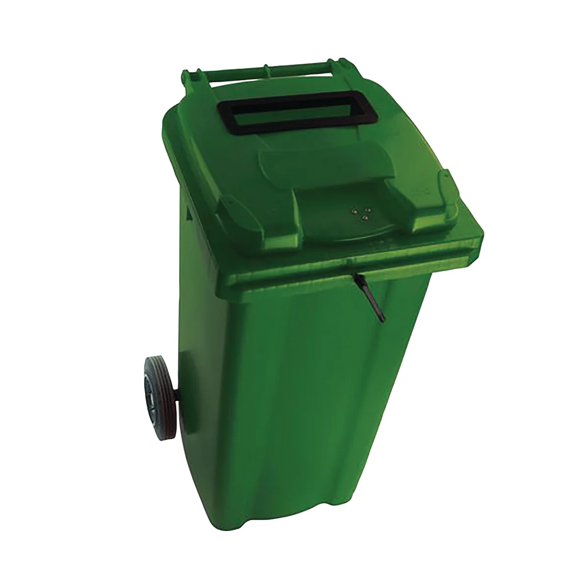 2Work Wheelie Bin Waste Slot Lid 360 Litre Green  2W10885 - Image 1