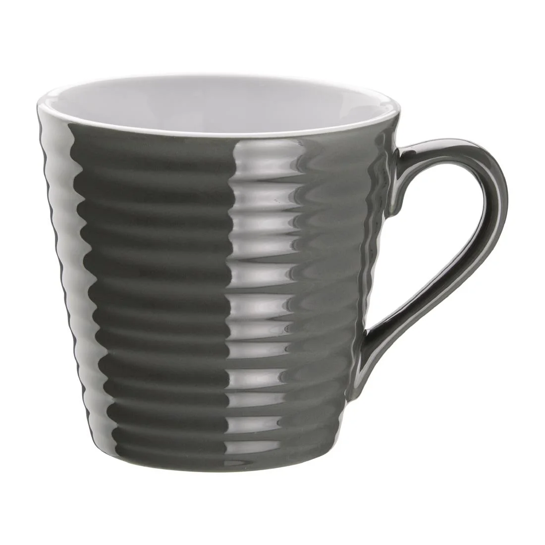 Olympia Cafe Aroma Mugs Charcoal 340ml (6 Pack)