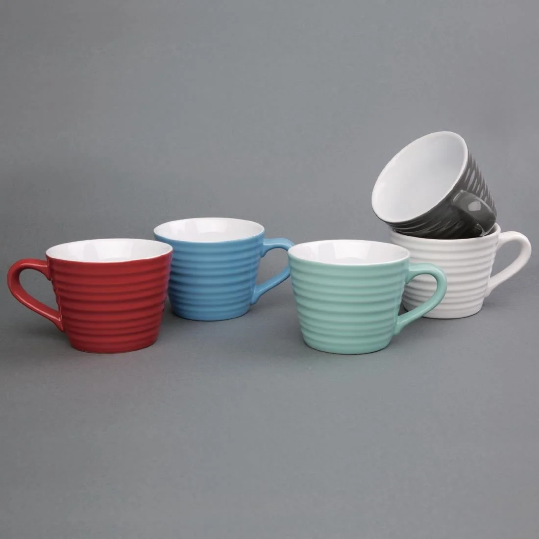 Olympia Cafe Aroma Mugs Red 230ml (6 Pack) - Image 2