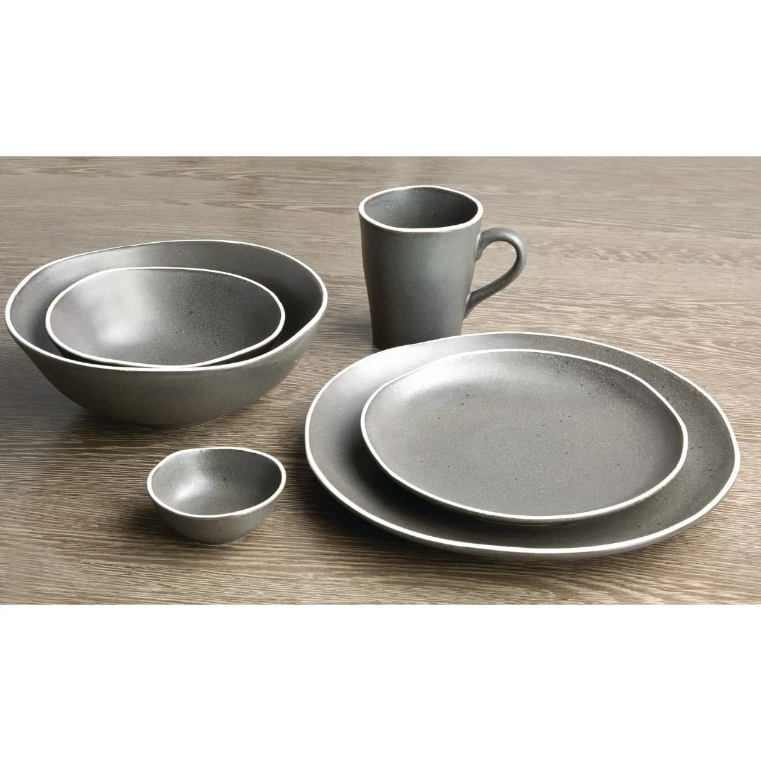 Olympia Chia Plates Charcoal 205mm (6 Pack) - Image 2