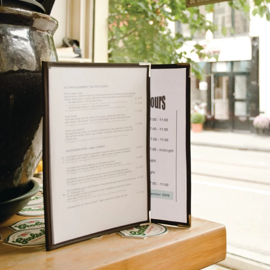 Securit Crystal Double Sided Menu Cover A4 Triple - Image 2